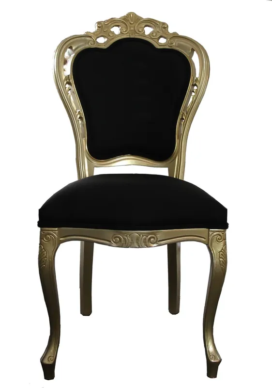 Expressversand Casa Padrino de lujo barroco Cena Presidente en oro / negro - Silla design - calidad de lujo