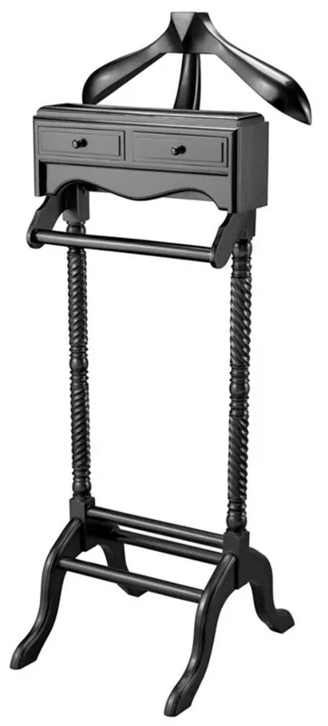 Top-Seller Lujo Casa Padrino galán con 2 cajones negro 51 x 46,5 x H. 123 cm - lujo colección