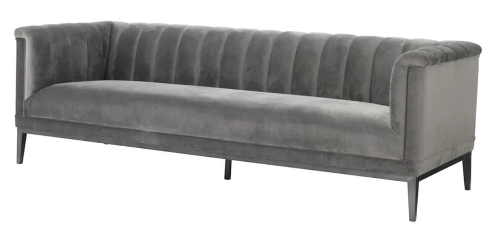 Versand Am Gleichen Tag Casa Padrino sofá gris 230 x 86 x H. 75 cm - colección de lujo