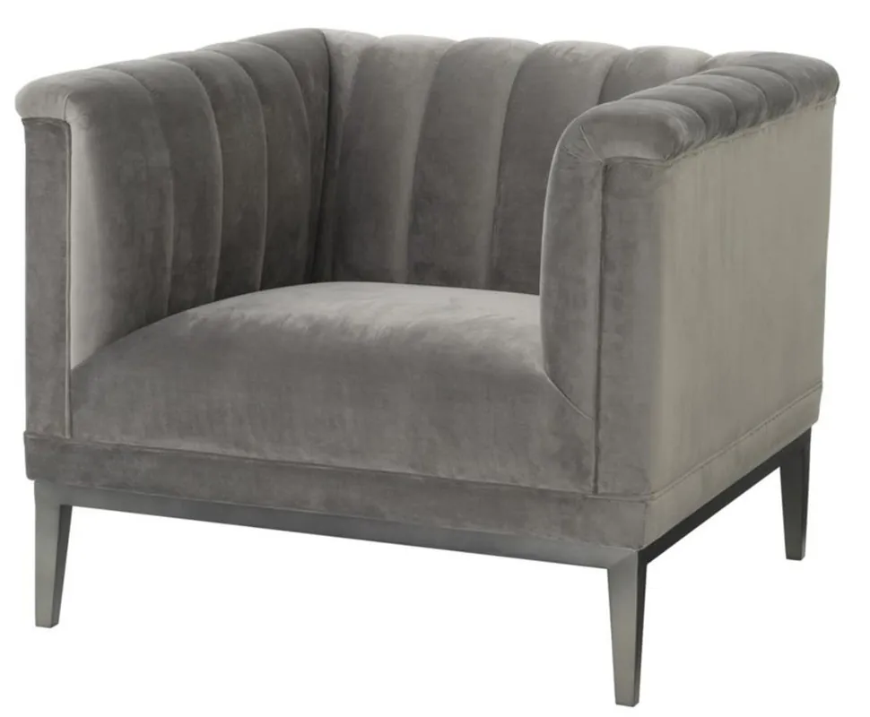Nur Für Kurze Zeit Casa Padrino butaca de lujo gris 89 x 86 x H. 75 cm - muebles para la habitación