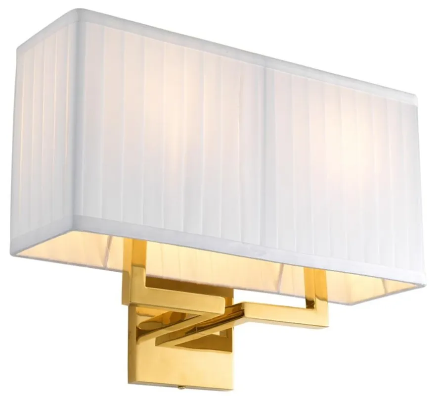 Highlight Casa Padrino pared de lujo de la lámpara de oro 36 x 13,5 x H. 27 cm - lámpara de pared de la sala