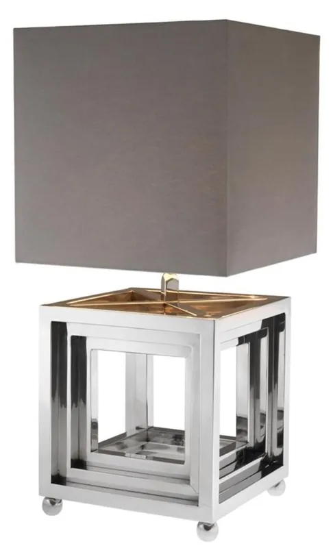 Preis Gesenkt Casa Padrino lámpara de mesa de diseño de acero inoxidable - calidad de lujo