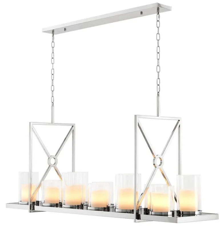 Casa Padrino Araña de Lujo Plata 160 x 41 x H. 68 cm - Muebles de Restaurante del Hotel Bestseller
