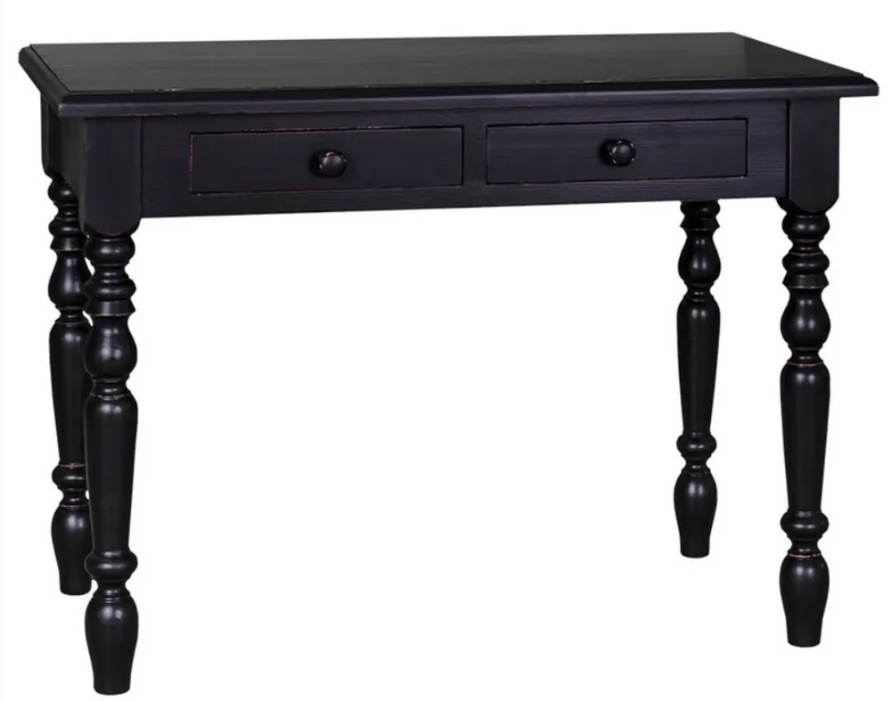 Billig Casa Padrino escritorio de estilo campestre en negro 109 x 60 x H. 79 cm - Colección Estilo Country