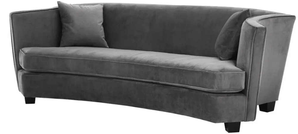 Saisonangebot Casa Padrino sofá de lujo gris 226 x 110 x H. 74 cm - muebles de sala de lujo