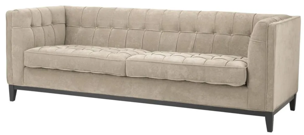 Echt Casa Padrino sofá de lujo greige 230 x 81 x H. 78 cm - colección de lujo