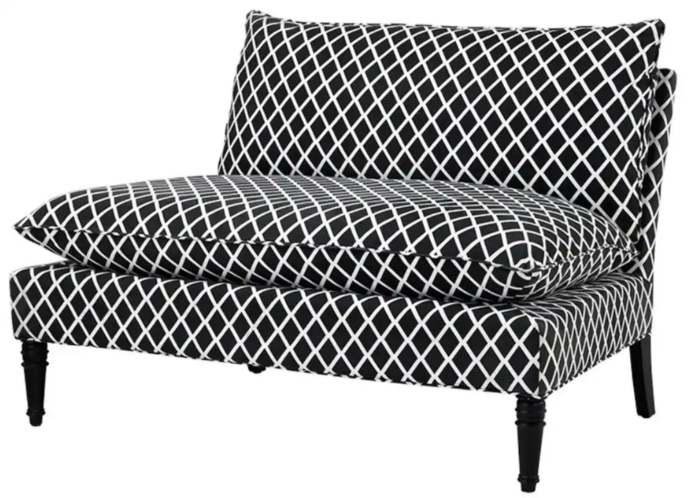 Heißes Angebot Casa Padrino sofá de salón blanco / negro 129.5 x 91 x H. 89 cm - muebles de diseño