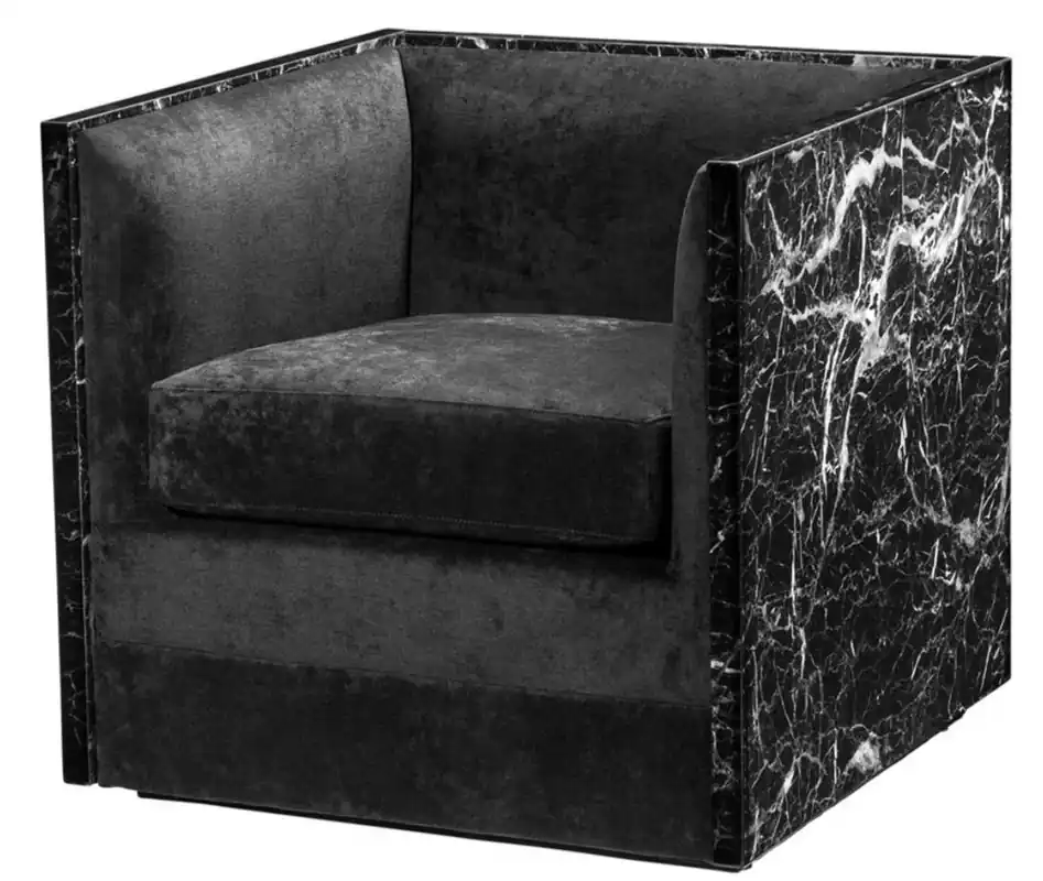 Casa Padrino sillón de hotel de lujo negro 71 x 70 x H. 68 cm - edición limitada Versand Am Gleichen Tag