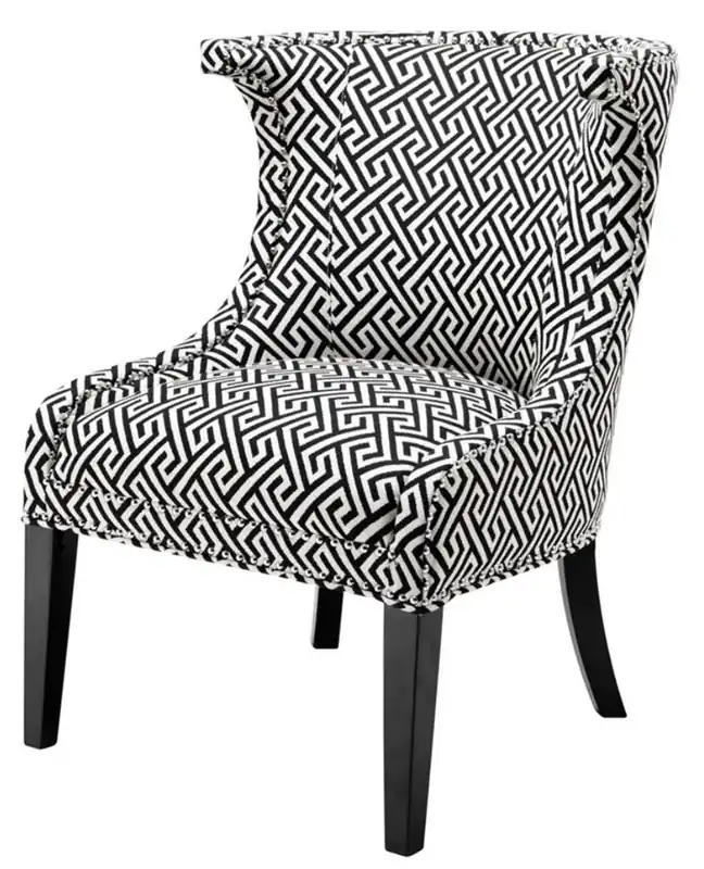 Heißes Angebot Casa Padrino sillón en negro / blanco 66 x 60 x H. 91 cm - sillones de lujo