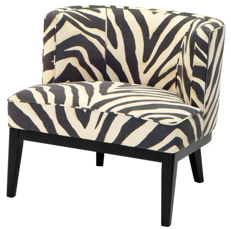 Kracherpreis Casa Padrino sillón en diseño cebra 78 x 74 x H. 77 cm - sillón de salón de lujo