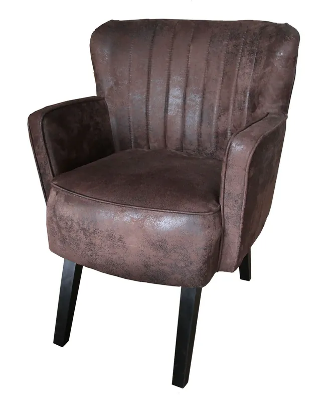 Silla de salón de lujo de señora Óptica de cuero marrón / negro de la colección de lujo de Casa Padrino - Hotel Cafe Restaurant Mobiliario Mobiliario Letzte Chance