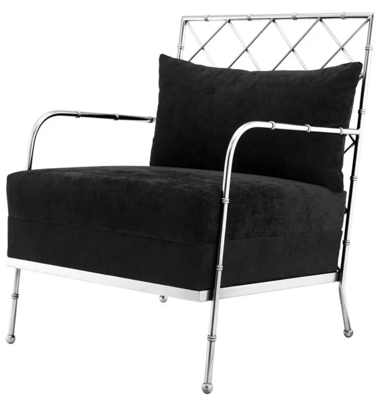 Sofort Bestellen Casa Padrino Sillón de Lujo Plata 64,5 x 71,5 x H. 83 cm - Edición Limitada