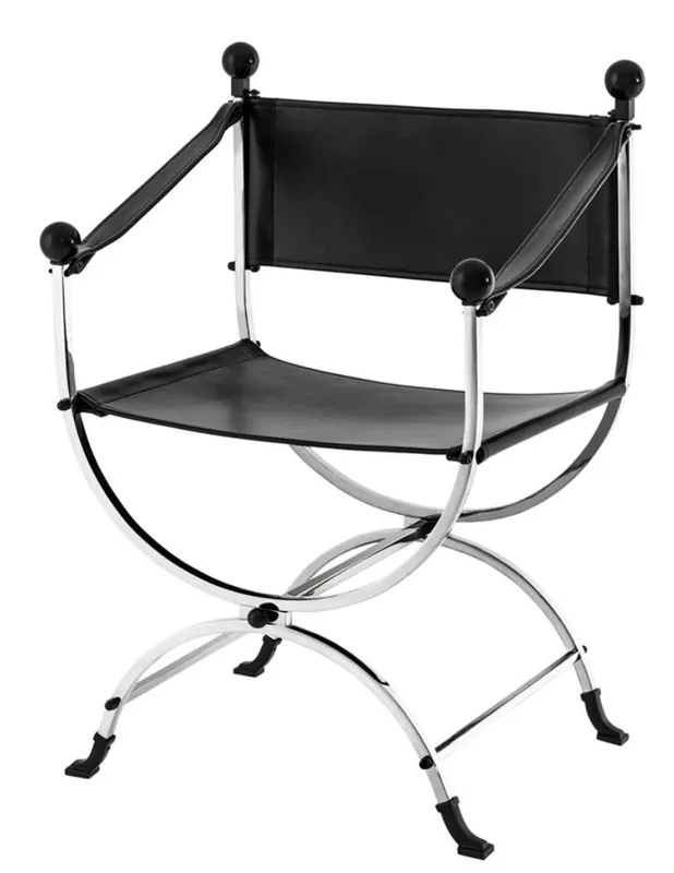 Bestseller Casa Padrino silla de diseño con brazos 59 x 44 x H. 87 cm - silla de oficina de lujo