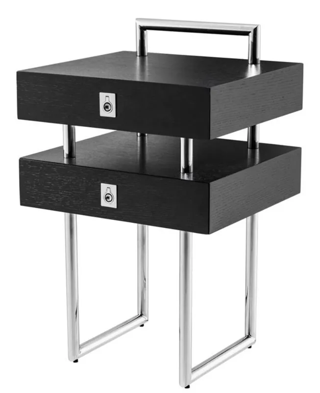 Casa Padrino mesa auxiliar de lujo con 2 cajones 50 x 44,5 x H. 79 cm - Edición Limitada Echt