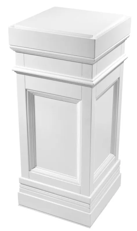 Highlight Casa Padrino Columna Blanco 44 x 44 x H. 103 cm - mesa auxiliar de lujo