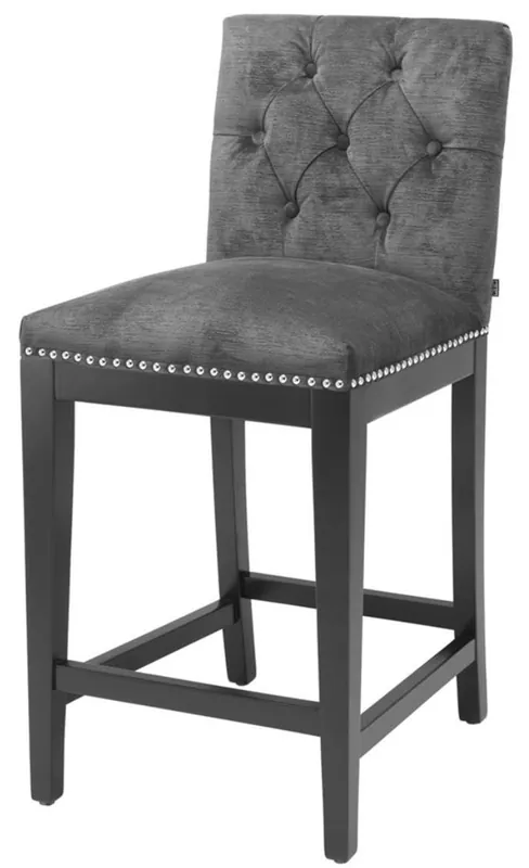 Casa Padrino silla de bar gris oscuro / negro 45,5 x 54 x H. 101 cm - hotel restaurante club de muebles Begrenztes Angebot