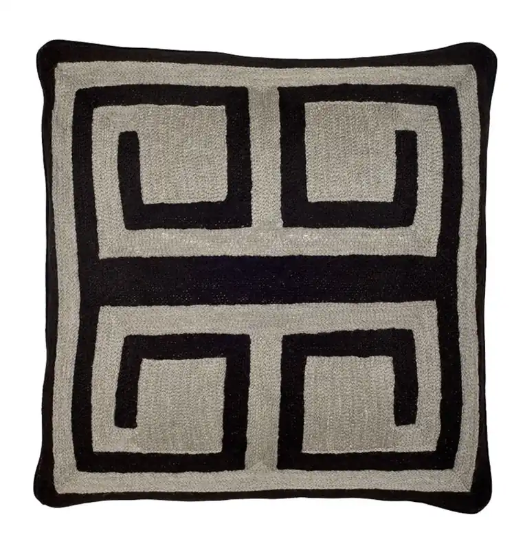 Casa Padrino almohada de diseño negro y gris 50 x H. 50 cm - almohada de lujo Top-Angebot
