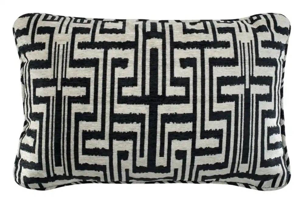 Casa Padrino decorativa almohada de diseño negro / beige 60 x H. 40 cm - colección de lujo Nur Heute