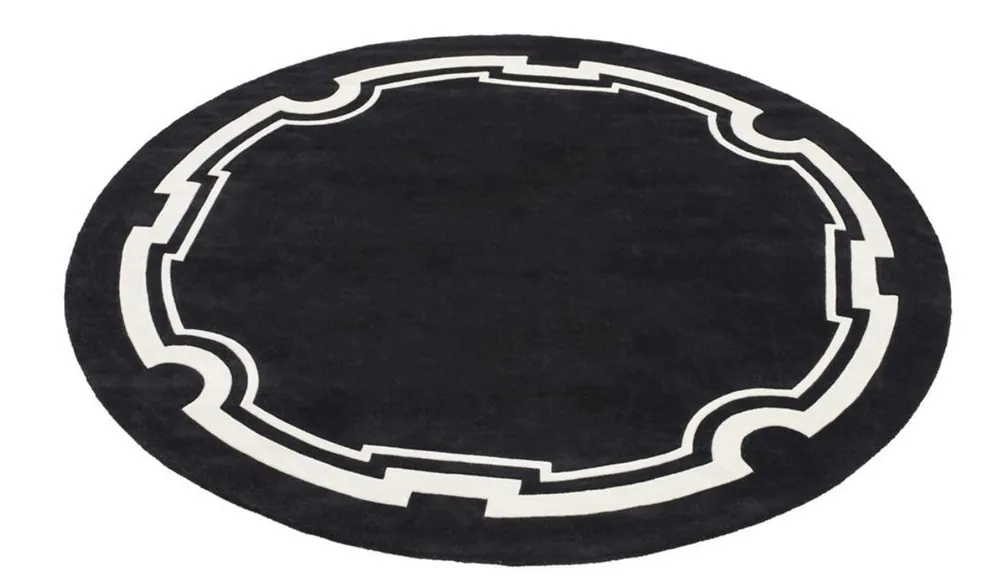 Casa Padrino Alfombra de Lujo de Lujo Negro Diámetro 280 cm - Edición Limitada Angebot