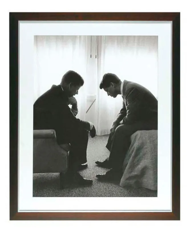 Sonderangebot Casa Padrino Imprimir John & Robert Kennedy 78 x H. 92 cm - Imagen de lujo