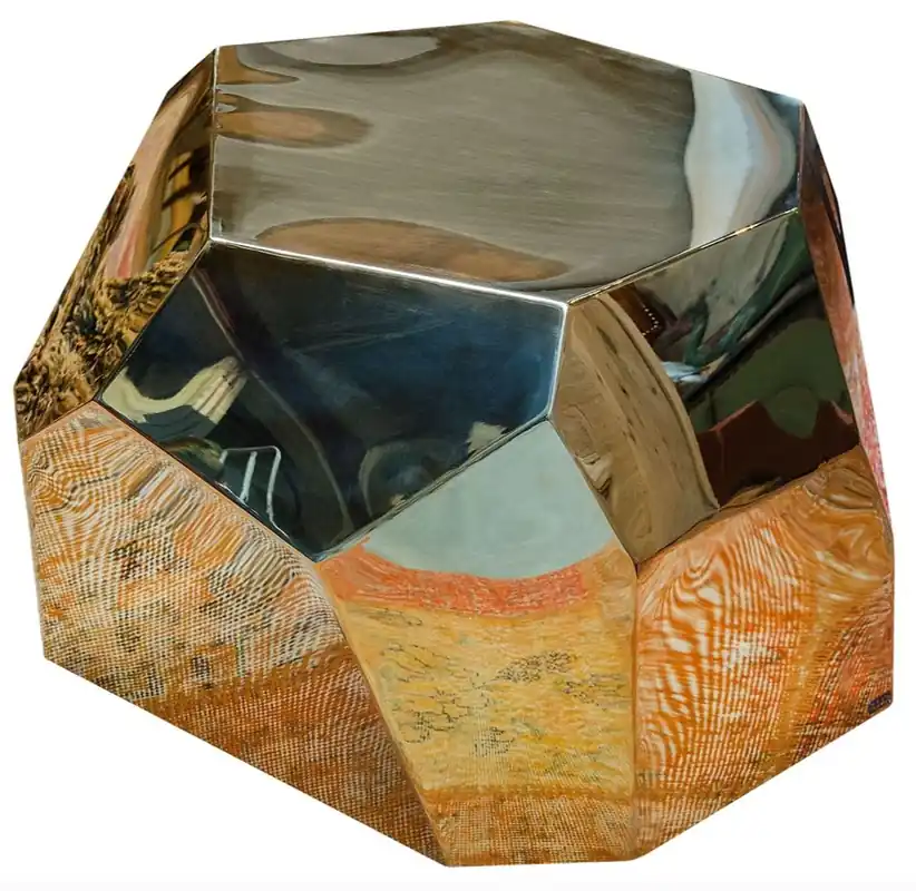 Preisreduziert Casa Padrino diseño mesa de salón / mesa auxiliar dorado 89 x 90 x H. 45 cm - Colección de Diseñadores