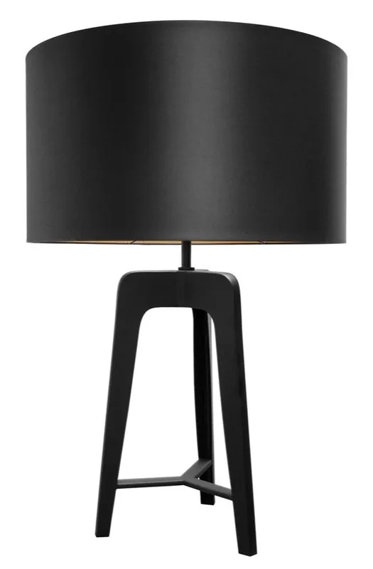 Abverkauf Casa Padrino lámpara de mesa de diseño mate negro 60,5 x H. 91 cm - muebles del restaurante del hotel