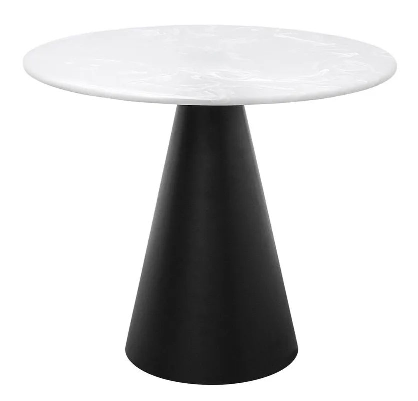 Casa Padrino mesa de sofá de diseño negro / blanco 70 x H. 60 cm - Mesa de Salón Highlight