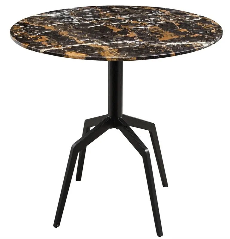 Neue Ware Casa Padrino mesa de comedor de lujo negra 80 x H. 76 cm - Muebles de Comedor