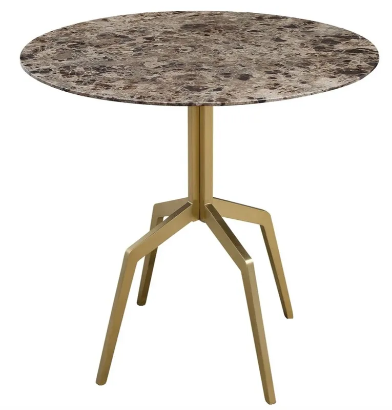 Billig Casa Padrino mesa de comedor de lujo dorado / negro 80 x H. 76 cm - Muebles de Comedor