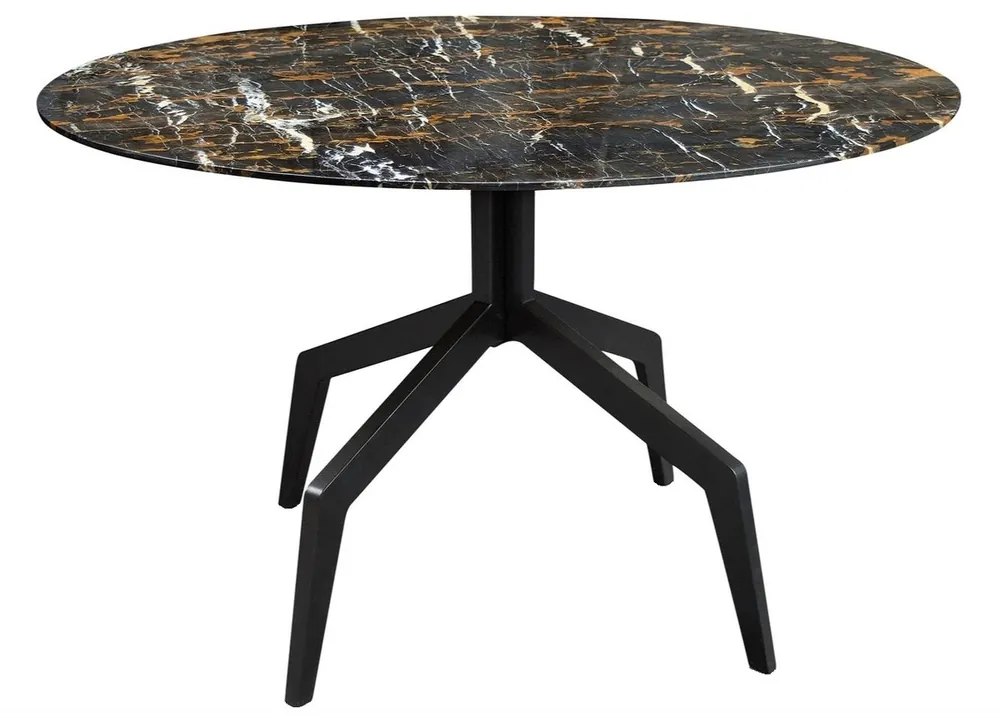 Casa Padrino mesa de comedor de lujo negra 120 x H. 76 cm - Muebles de Comedor Markenprodukt