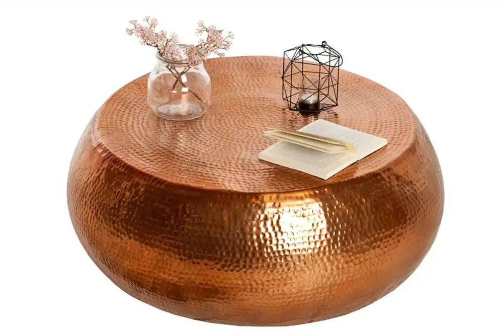 Casa Padrino sofá de lujo mesa cobre 90cm cobre - salón mesa de salón Mega-Angebot