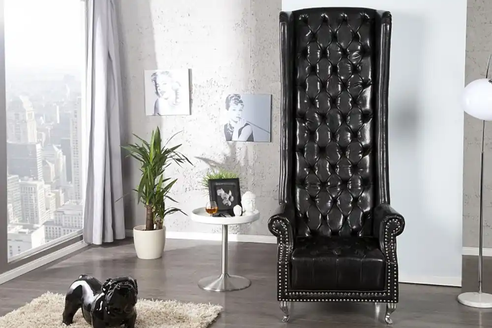 Preis Gesenkt Sillón Trono Barroco Casa Padrino Negro - Silla Trona