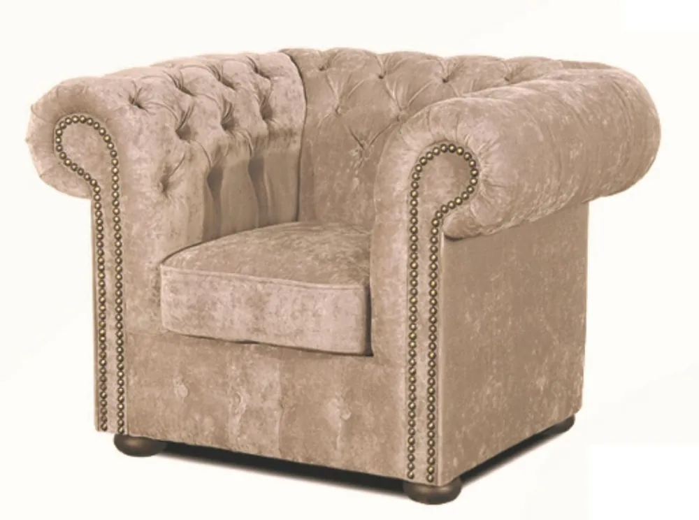 Casa Padrino Sillón Chesterfield de Lujo Gris 110 x 90 x H. 78 cm - Calidad de Lujo Preisknaller