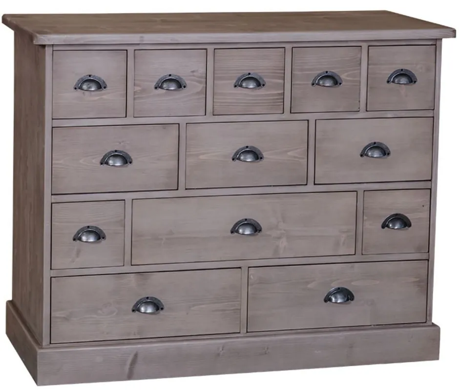Garantierte Lieferung Casa Padrino cómoda de estilo country con 13 cajones - Muebles de Oficina en Estilo Country