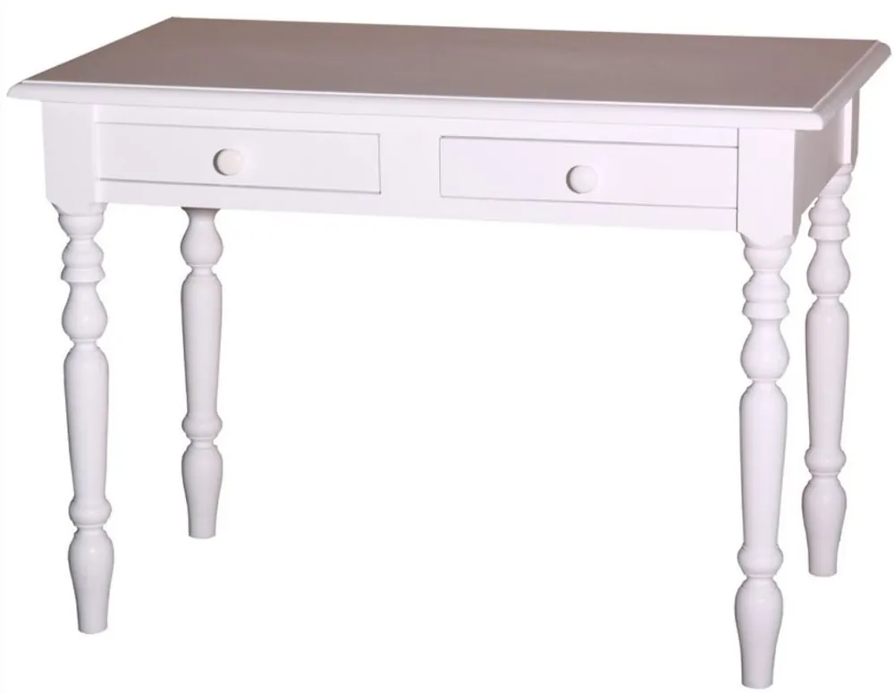 Sichere Zahlung Casa Padrino escritorio con 2 cajones en blanco 109 x 60 x H. 79 cm - Muebles de Estilo Country