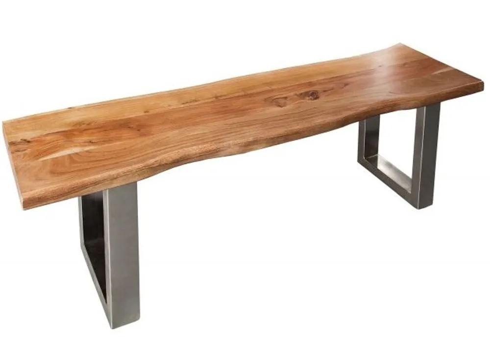Banco de diseño de Casa Padrino en madera de acacia maciza con ancho de 160 cm, altura 40 cm Sichere Zahlung