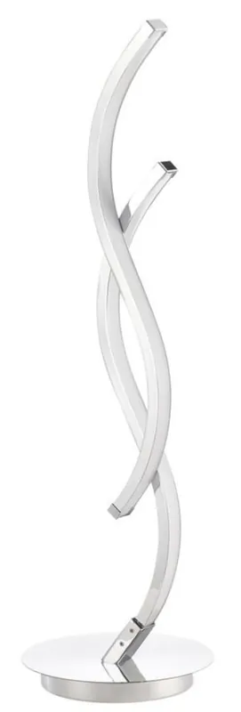 Casa Padrino LED lámpara de mesa de lujo plateada Ø 15 x H. 50 cm - Lámpara de Mesa de Diseño Sonderangebot