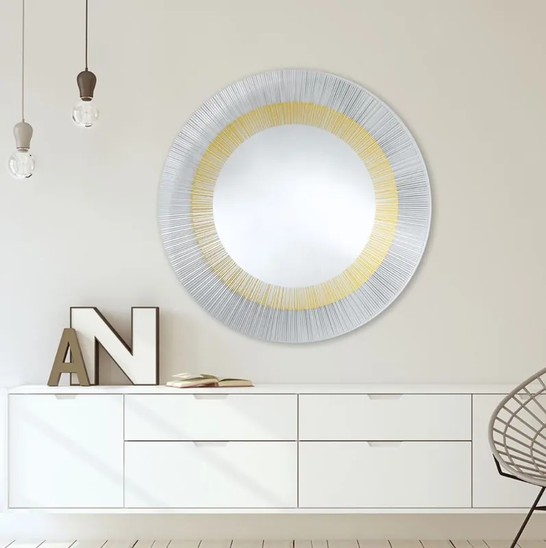 Markenware Casa Padrino lujoso salón de diseño espejo bronce Ø 105 cm - Muebles de Diseño
