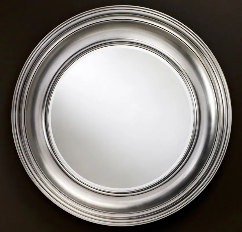 Casa Padrino espejo de sala de estar de lujo plata Ø 102 cm - Espejo de Pared de Sala de Estar Kracherpreis