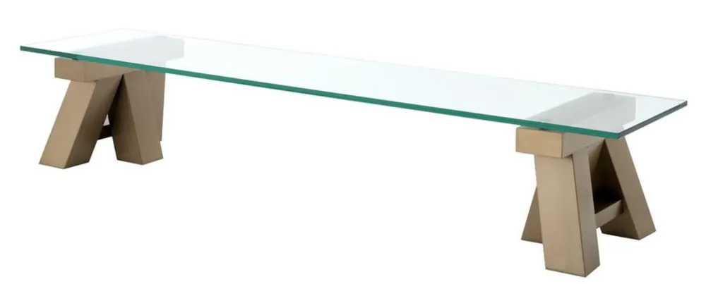 Top-Angebot Casa Padrino mesa de centro de lujo de latón 190 x 45 x H. 36 cm - Mesa de Salón