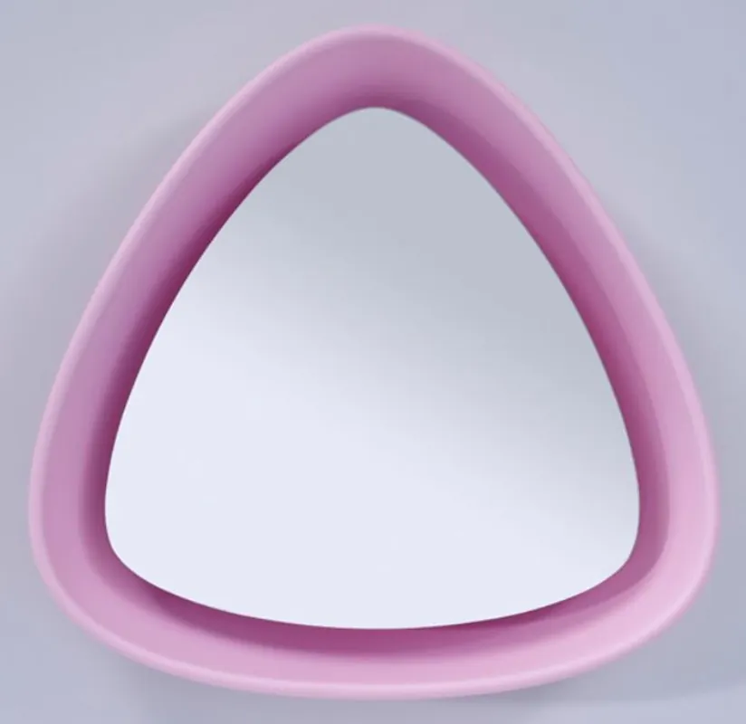 Casa Padrino espejo de diseño de lujo rosa 64 x H. 63 cm - Espejo de Pared de Diseño con Luz Finale Aktion