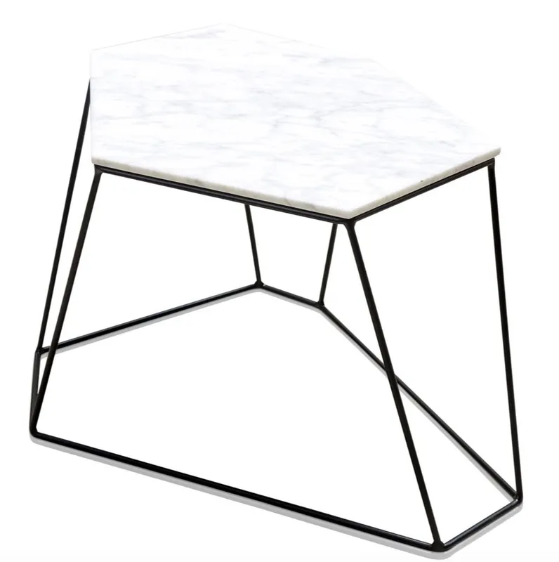 Top-Angebot Casa Padrino mesa de centro de diseño blanco / negro 64 x 48 x H. 40 cm - Mesa de Centro de Lujo con Tablero de la Mesa