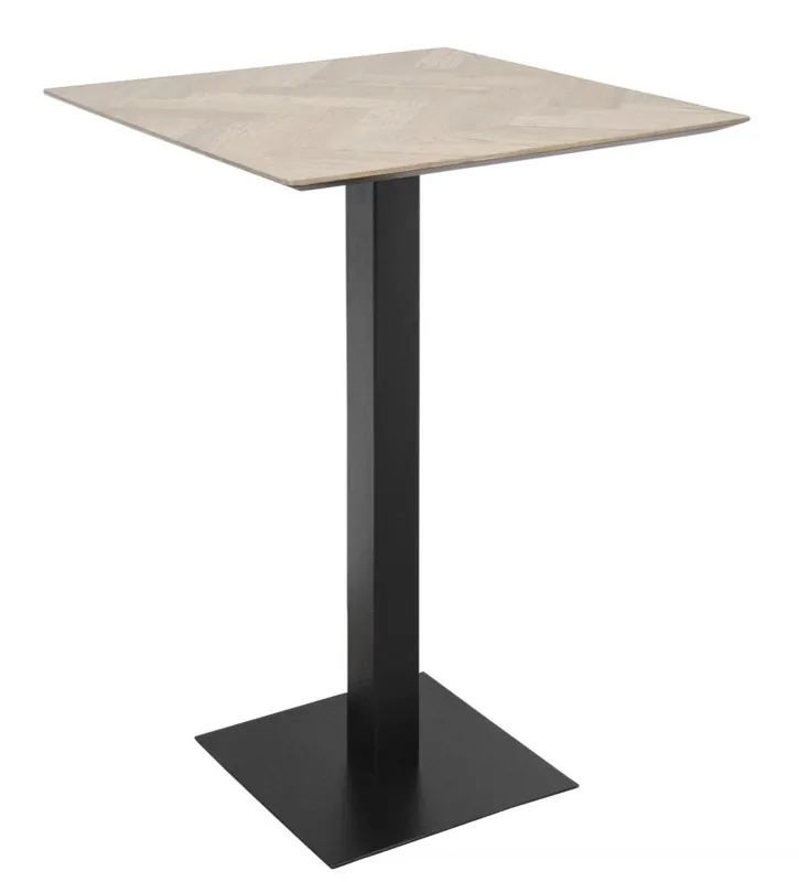 Letzte Chance Casa Padrino luxury bar table natural colors / black 70 x 70 x H. 101 cm - Gastronomy & Bar Furniture