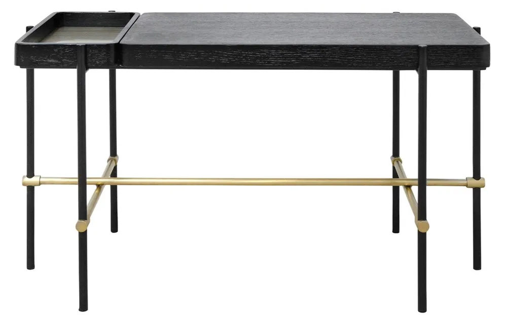 Kracherpreis Casa Padrino mesa de centro de hotel negro / oro 80 x 40 x H. 45 cm - Mobiliario de Hotel