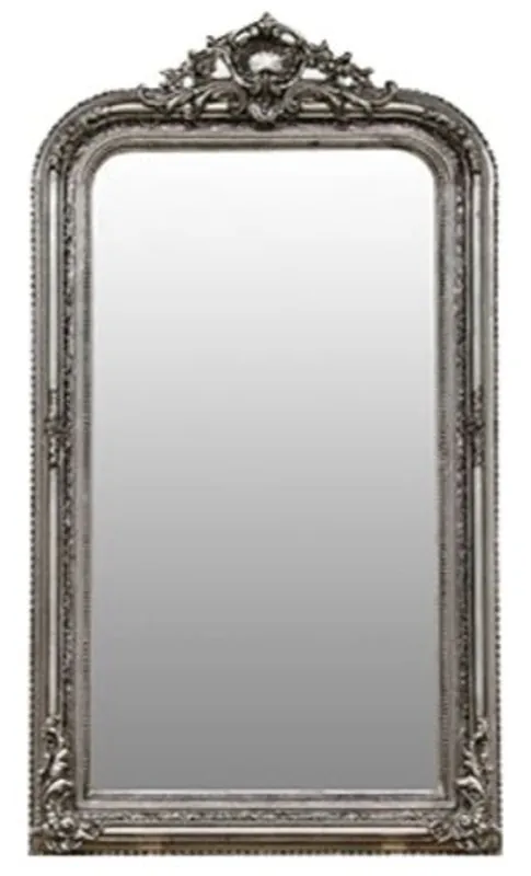 Highlight Casa Padrino espejo barroco plata 86 x H. 155 cm - Mobiliario de Sala de Estar en Estilo Barroco