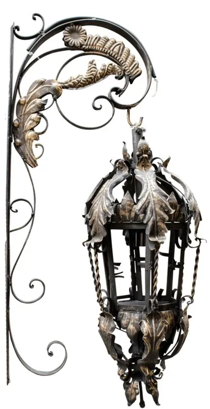 Bestpreis Casa Padrino lámpara de pared barroco negro 36 x 60 x H. 115 cm - Luces y Lámparas de Estilo Barroco