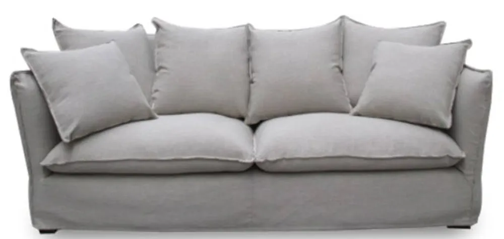 Geprüft Casa Padrino sofá de lujo de la sala de estar gris 215 x 100 x H. 102 cm - Calidad de Lujo