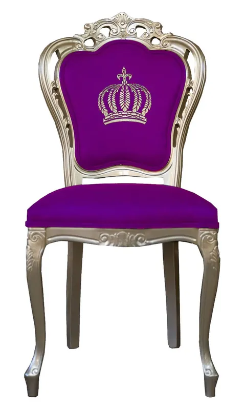 Mega-Angebot Pompöös by Casa Padrino luxury baroque dining chair purple / gold - Pompöös baroque chair designed by Harald Glööckler