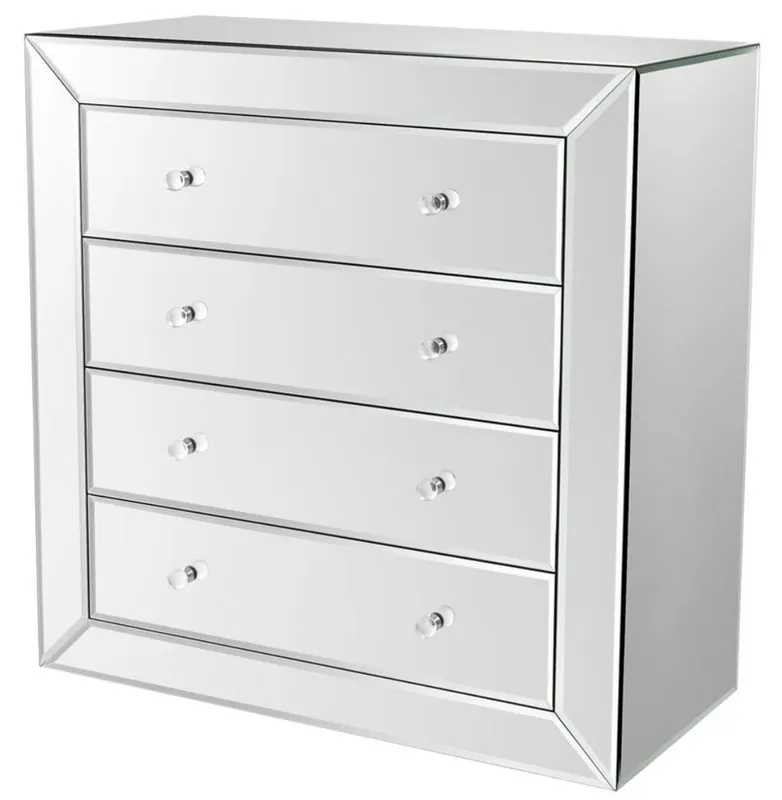 Heißes Angebot Casa Padrino cómoda de lujo con espejo vidrio 100 x 47 x H. 100 cm - Muebles de hotel