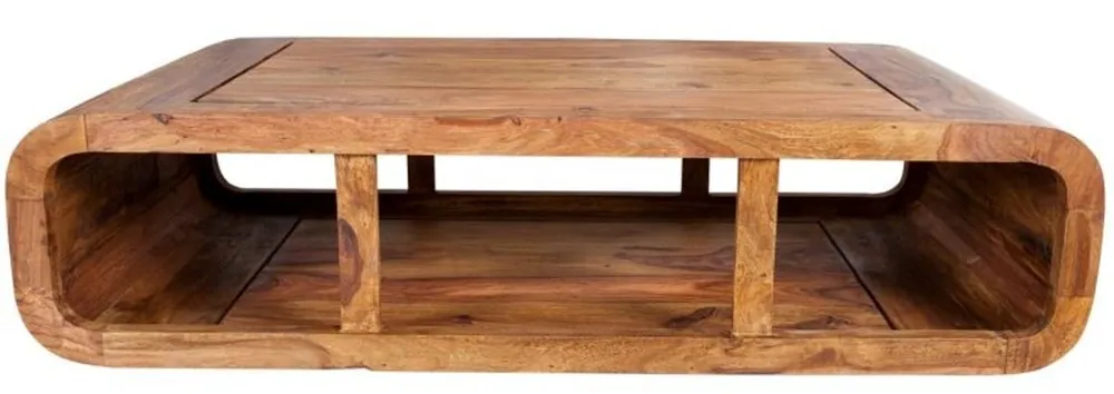 Finale Aktion Casa Padrino mesa de centro de madera maciza de diseño natural 100 x H. 30 cm - mesa de salón